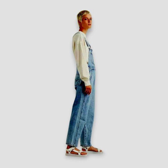 Levi's Full-Length Denim Overalls, Midwash, Size S - Picture 3 of 16
